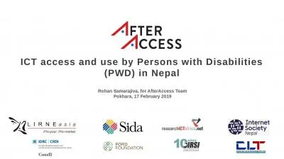 ICT access and use  by Persons with Disabilities (PWD) in Nepal