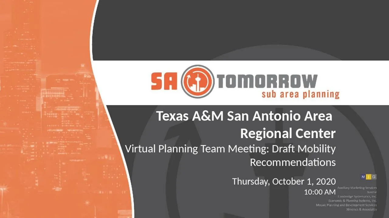 PPT-Texas A&M San Antonio Area