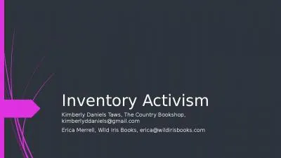 Inventory Activism Kimberly Daniels Taws, The