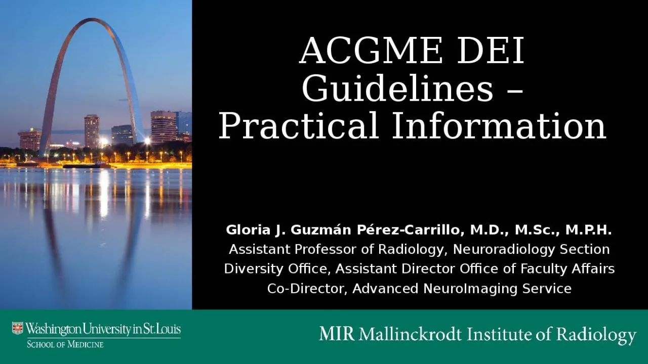 PPT-ACGME DEI Guidelines – Practical Information