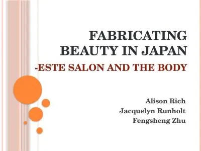 Fabricating Beauty in Japan