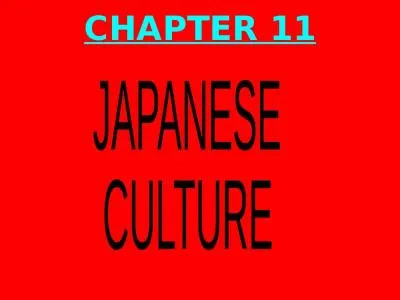 JAPANESE CULTURE CHAPTER 11