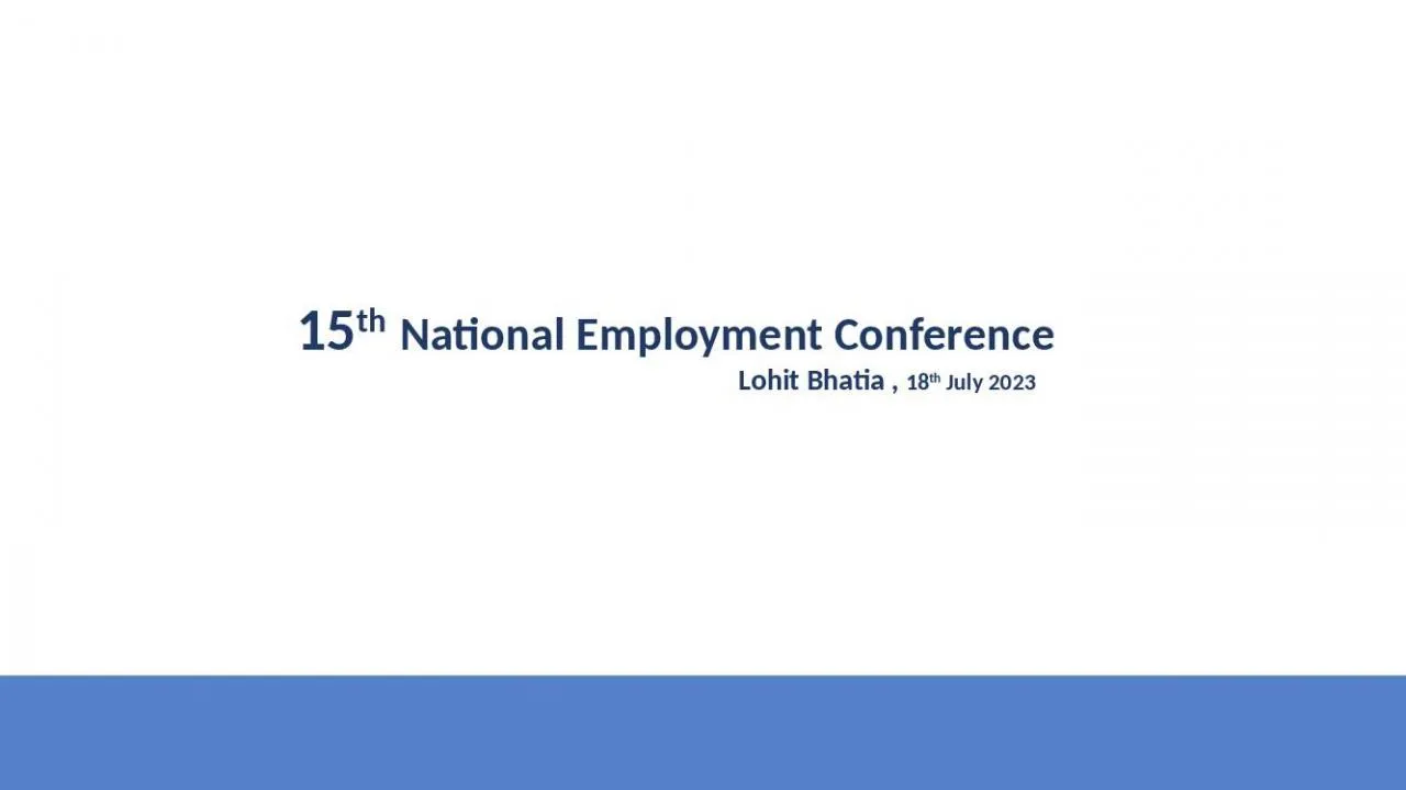 PPT-15 th National Employment