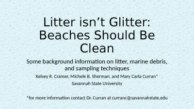 Litter isn’t Glitter: Beaches Should Be