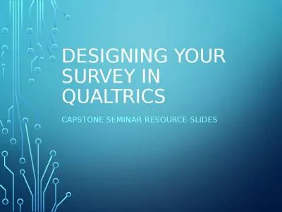 Designing your Survey in Qualtrics