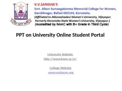 PPT on University Online Student Portal