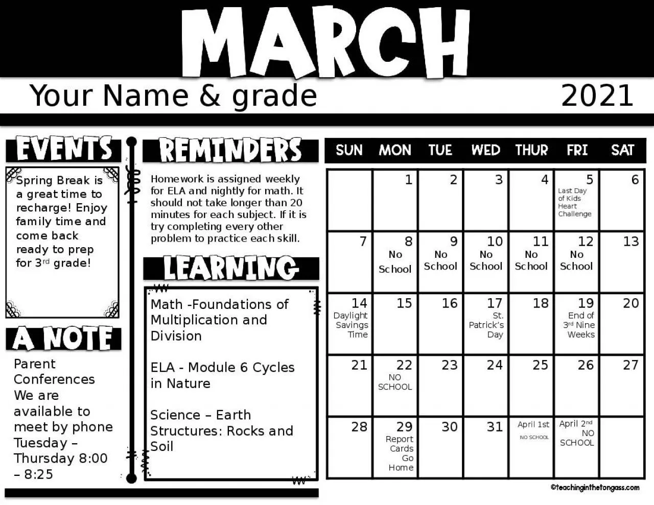 PPT-Homework is assigned weekly for ELA and nightly for math. It should not take longer than