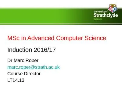 MSc in Advanced Computer Science