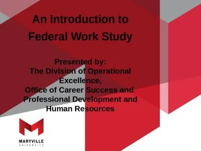 An Introduction to Federal Work Study