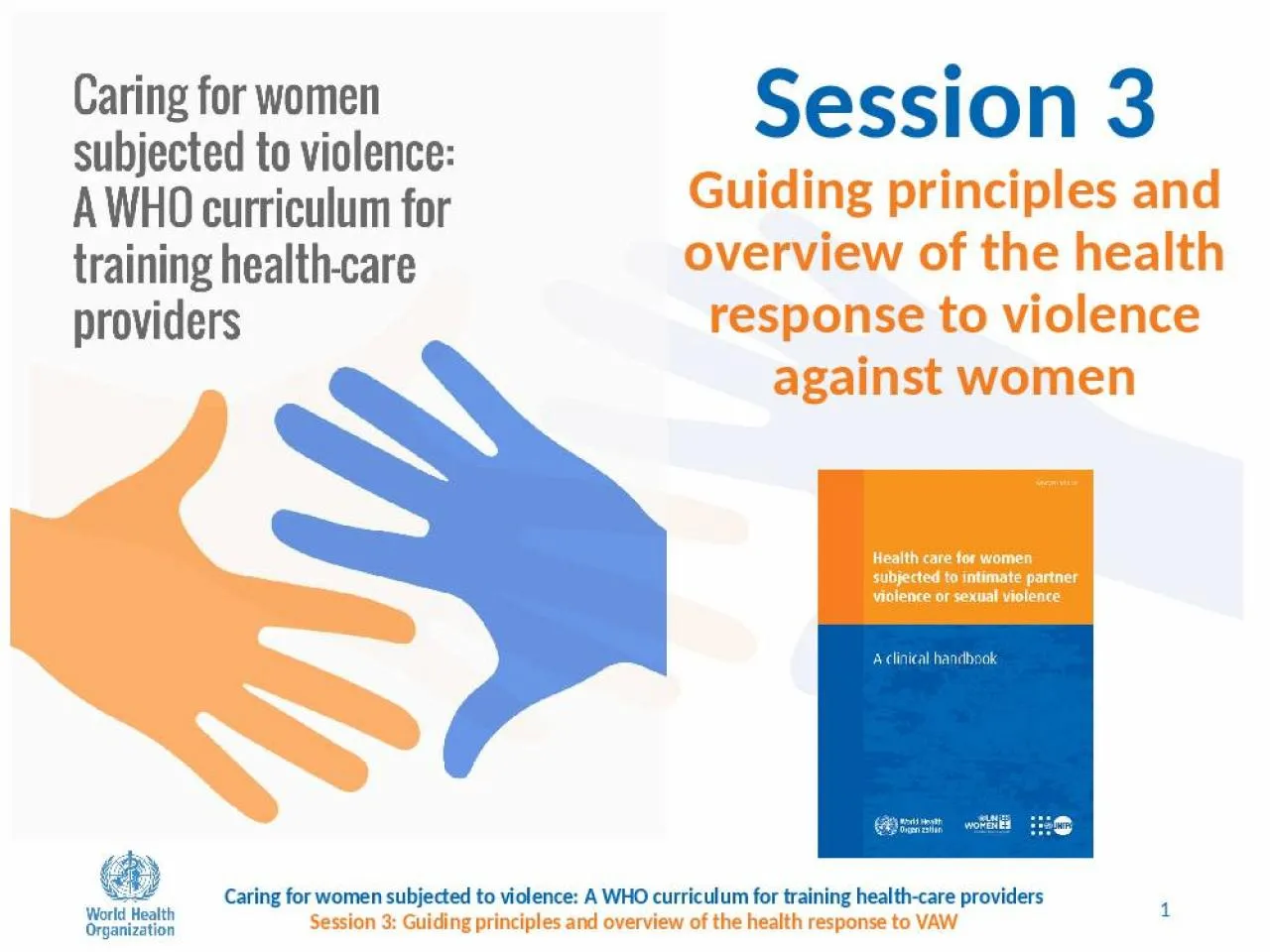 PPT-Session 3 Guiding principles and overview of the health response to violence against women