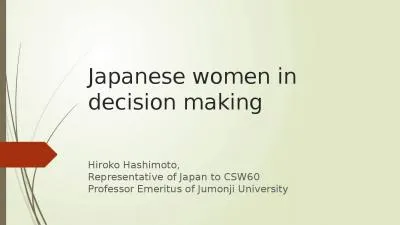 Japanese women in decision