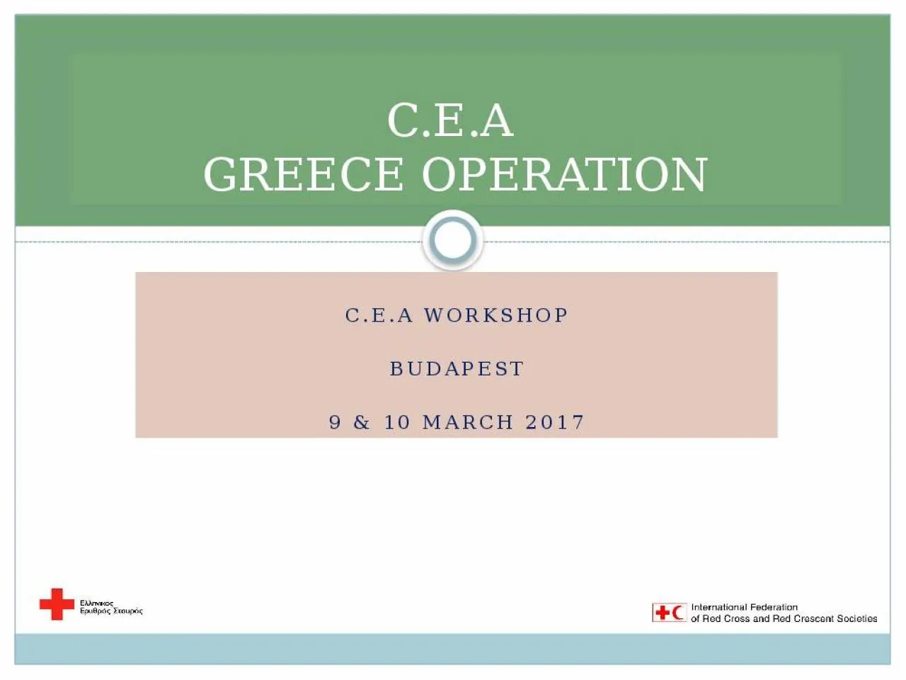 PPT-C.E.A WORKSHOP BUDAPEST 9 & 10 March 2017