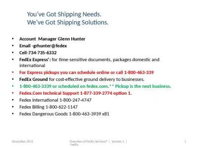 You’ve Got Shipping Needs.