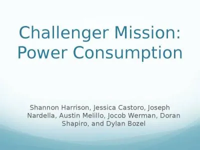 Challenger Mission: Power Consumption