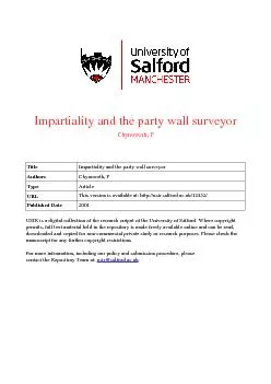 Impartiality and the Party Wall Surveyor