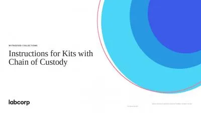 Instructions for Kits with Chain of Custody