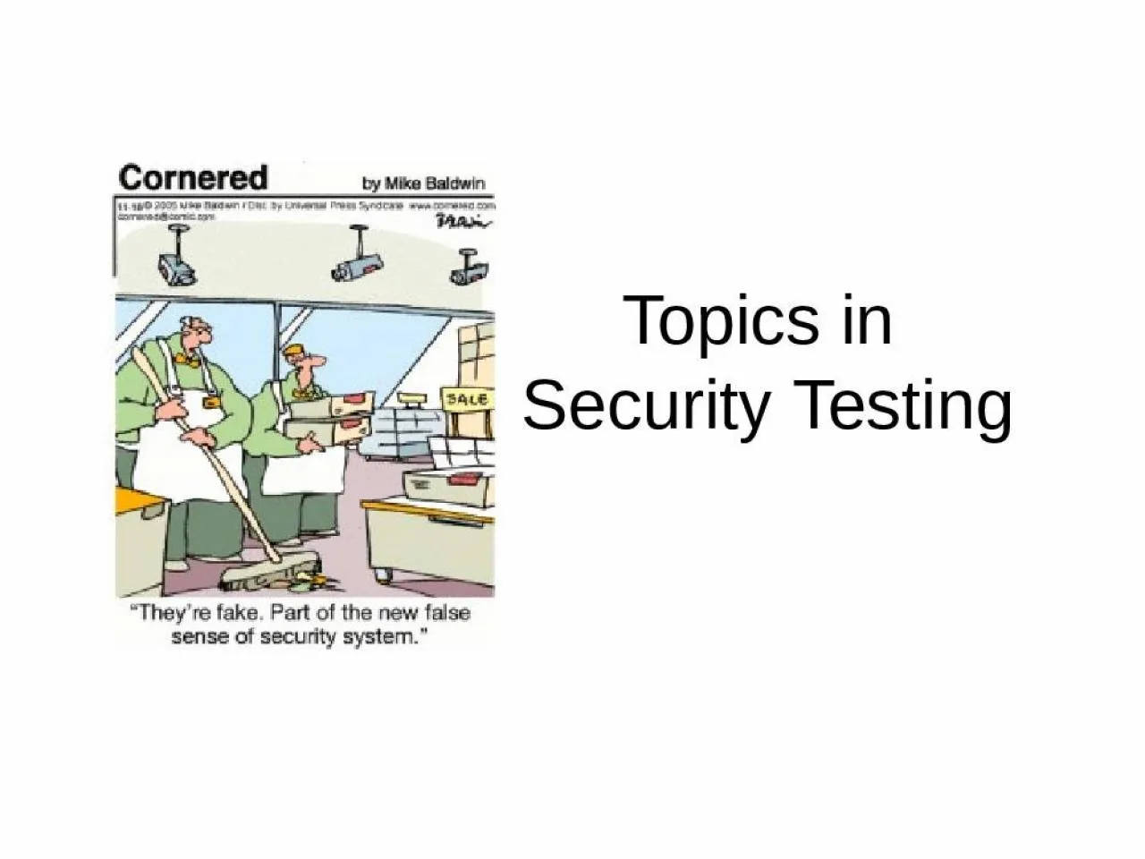 PPT-Topics in Security Testing