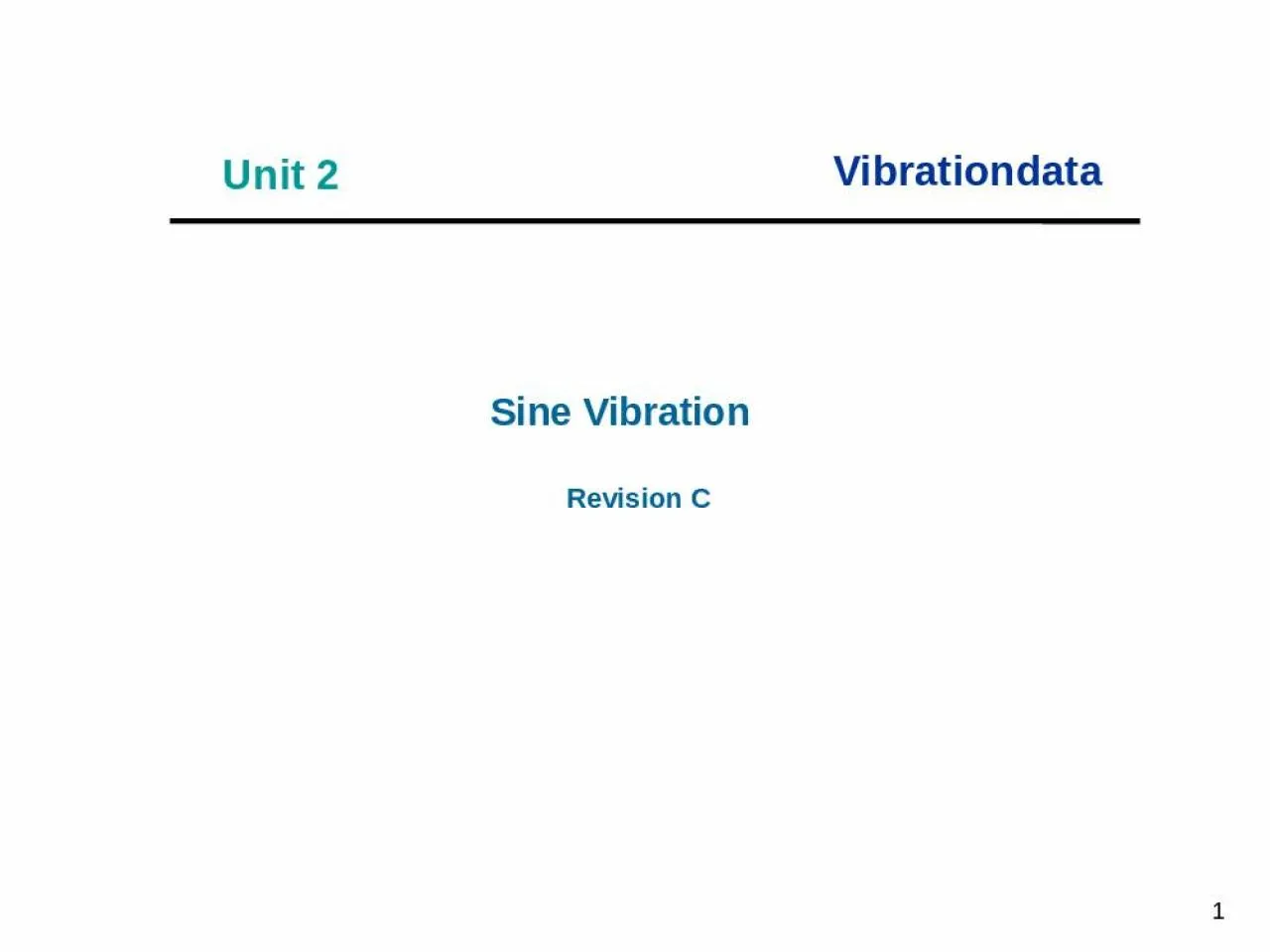 PPT-1 Sine Vibration Revision C