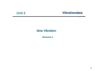 1    Sine Vibration   Revision C