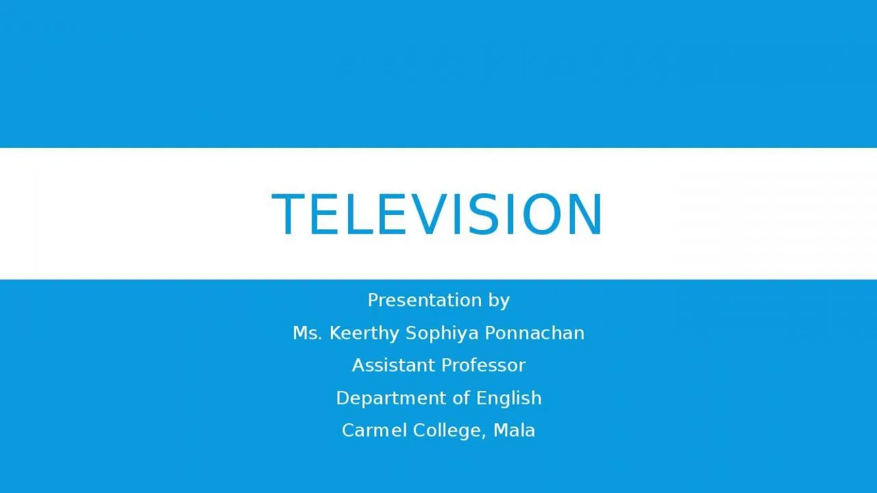 PPT-Television Presentation by