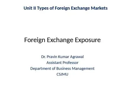 Foreign Exchange Exposure