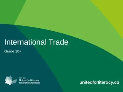 International Trade Grade 10+