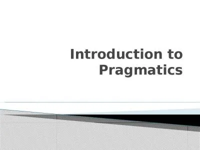 Introduction  to  Pragmatics