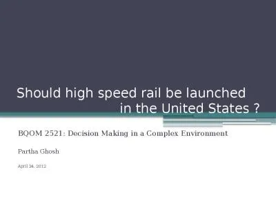 Should  high speed rail be