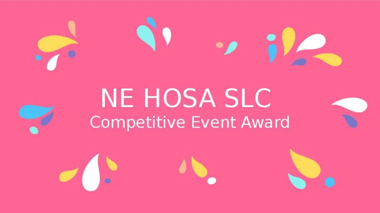 PPT-NE HOSA SLC Competitive Event Award