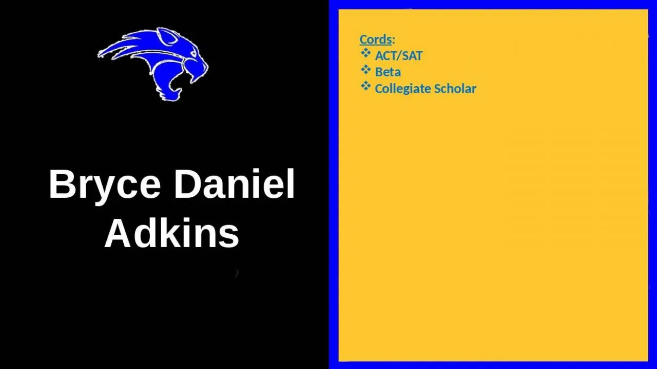 PPT-Bryce Daniel Adkins Cords