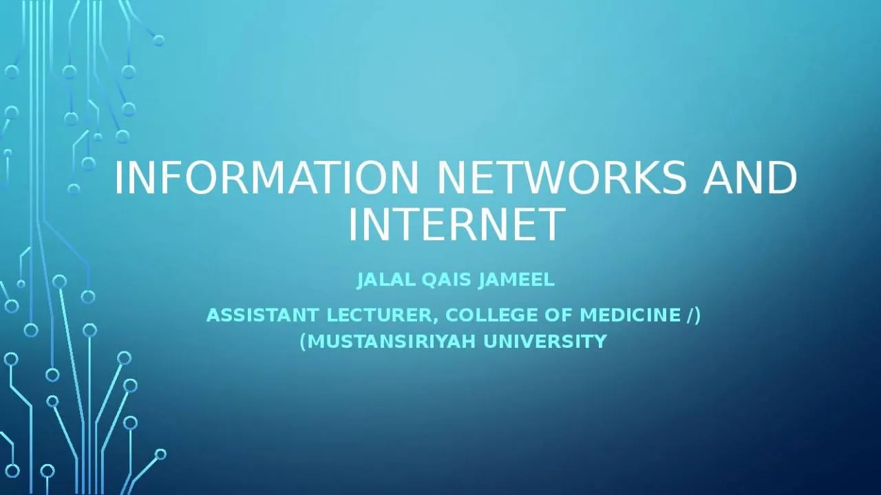 PPT-Information Networks and