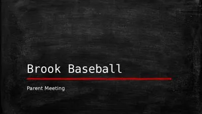 Brook Baseball Parent Meeting