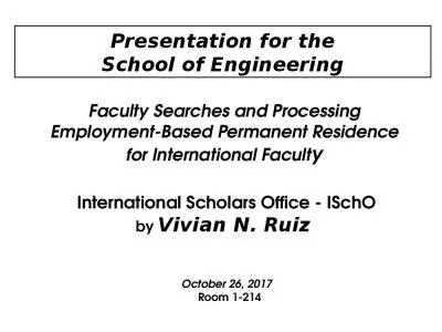 Faculty Searches and Processing