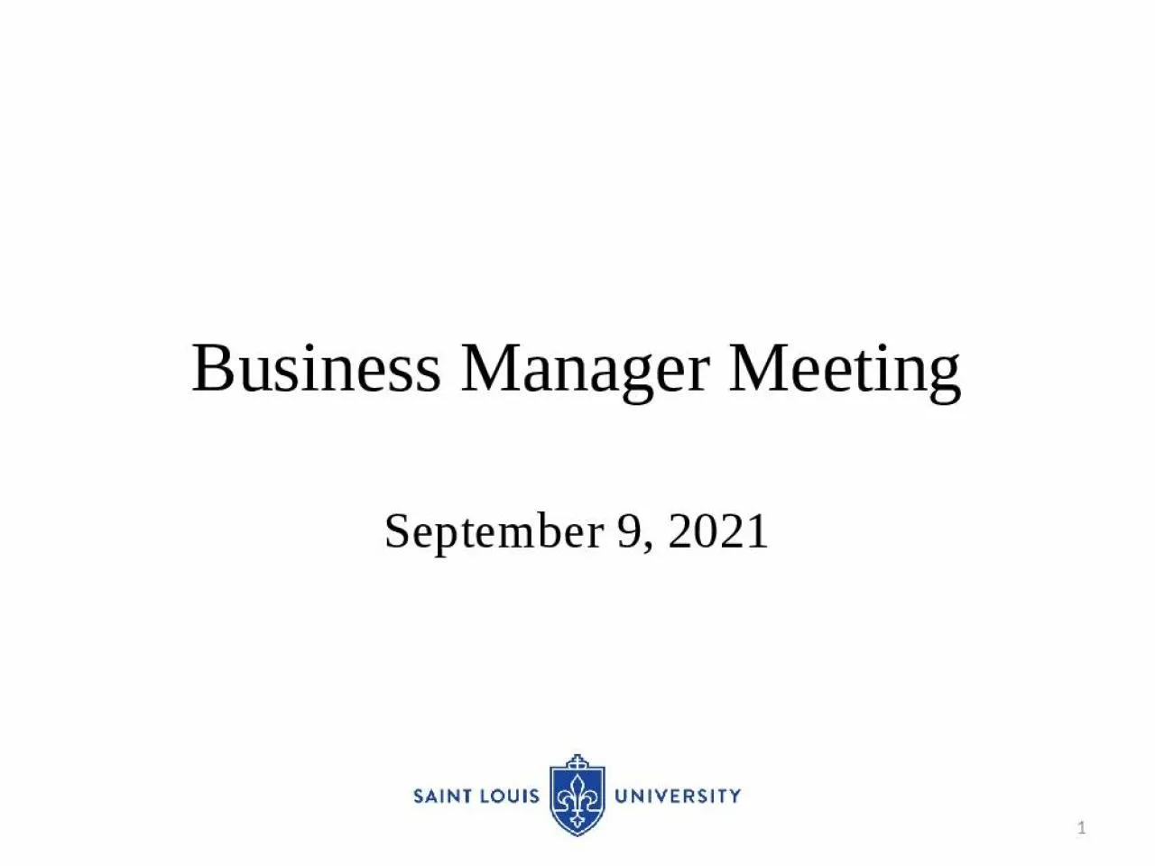 PPT-Business Manager Meeting