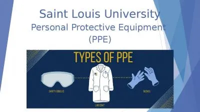 Saint Louis University Personal Protective Equipment