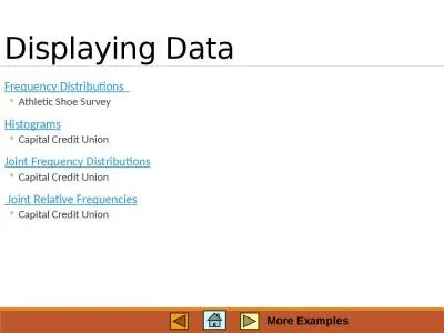 Displaying Data  Frequency