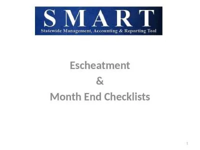 Escheatment & Month End Checklists