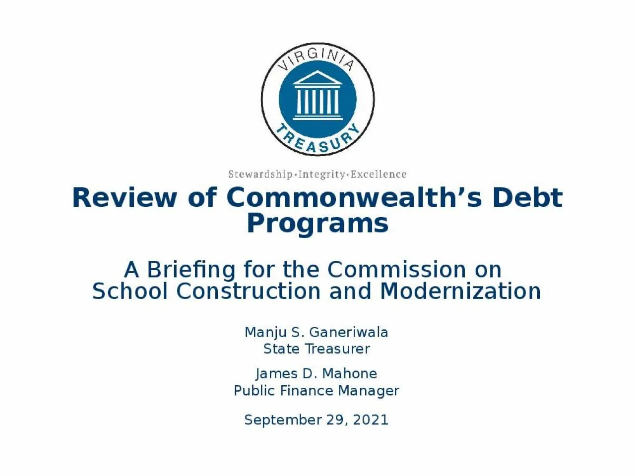 PPT-Review of Commonwealth’s Debt Programs