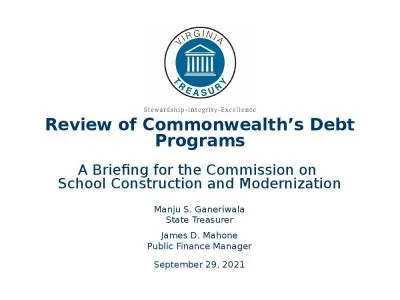 Review of Commonwealth’s Debt Programs