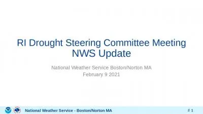 RI Drought Steering Committee Meeting