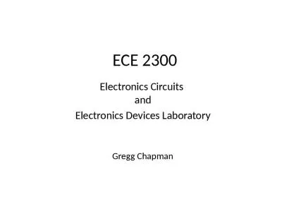 ECE 2300 Electronics Circuits