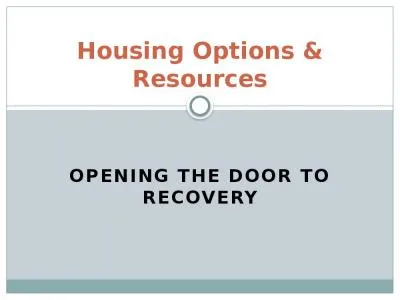 Opening the Door to Recovery