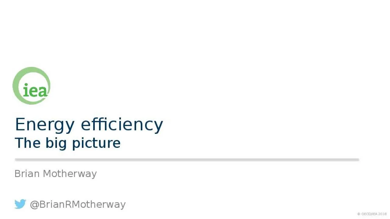 PPT-Energy efficiency The big picture