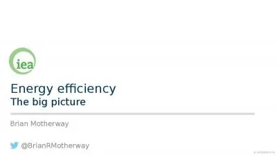 Energy efficiency The big picture