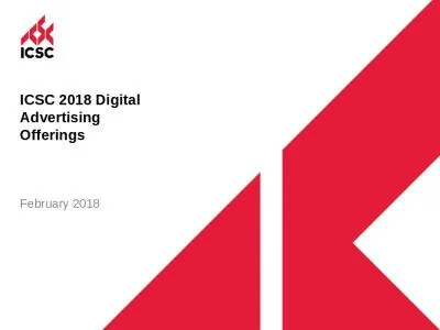 ICSC  2018 Digital Advertising