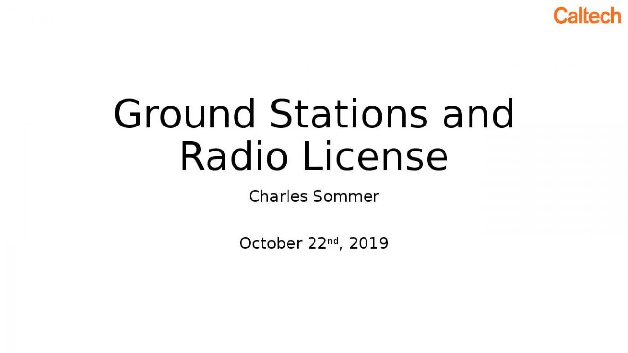 PPT-Ground Stations and Radio License