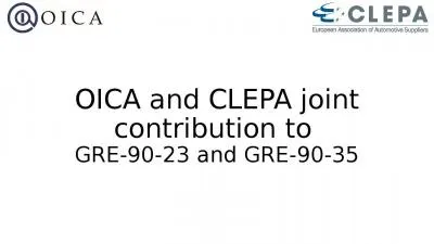 OICA and CLEPA joint contribution to