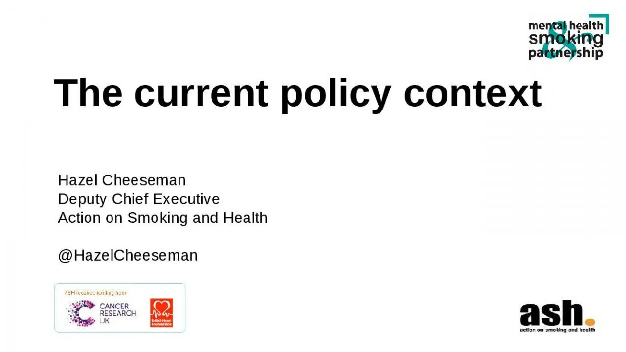 PPT-The current policy context