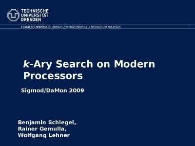 k - Ary  Search on Modern Processors