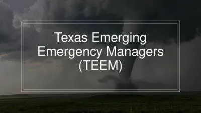 Texas Emerging Emergency Managers (TEEM)